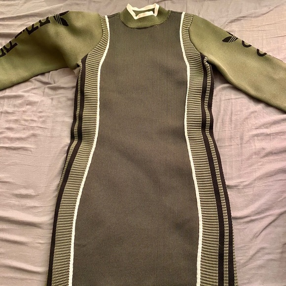 olive green adidas dress